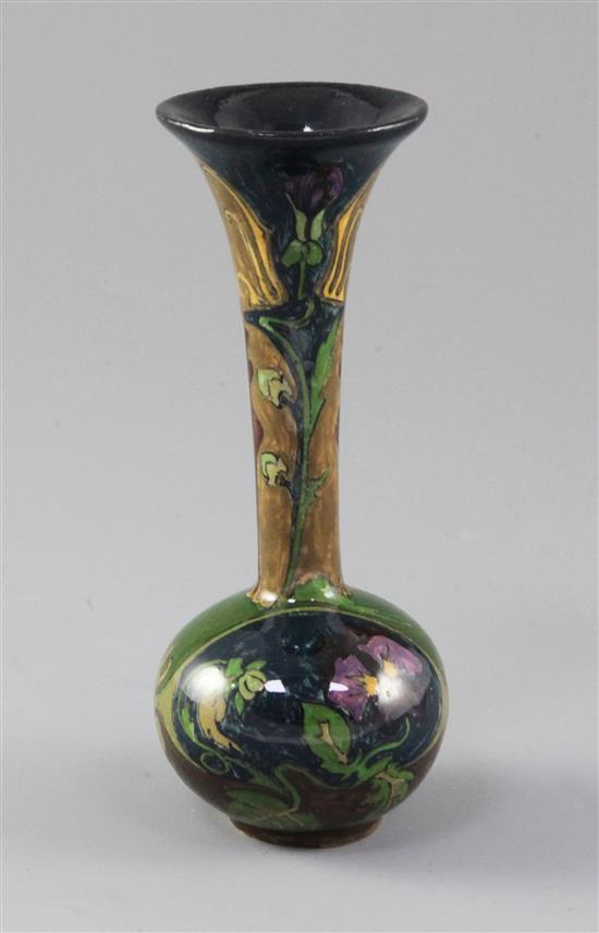 A Rozenburg Art Nouveau pottery bottle vase, c.1900, 13.8cm